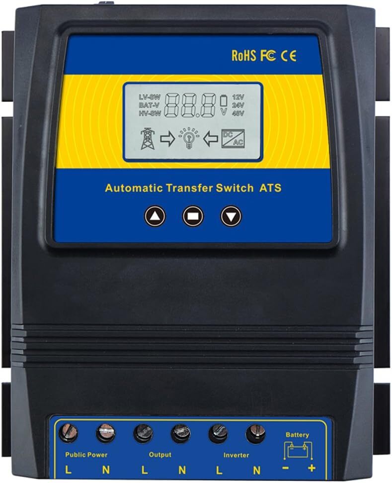 Automatic Dual Power Controller Transfer Switch for Off Grid Solar Wind System