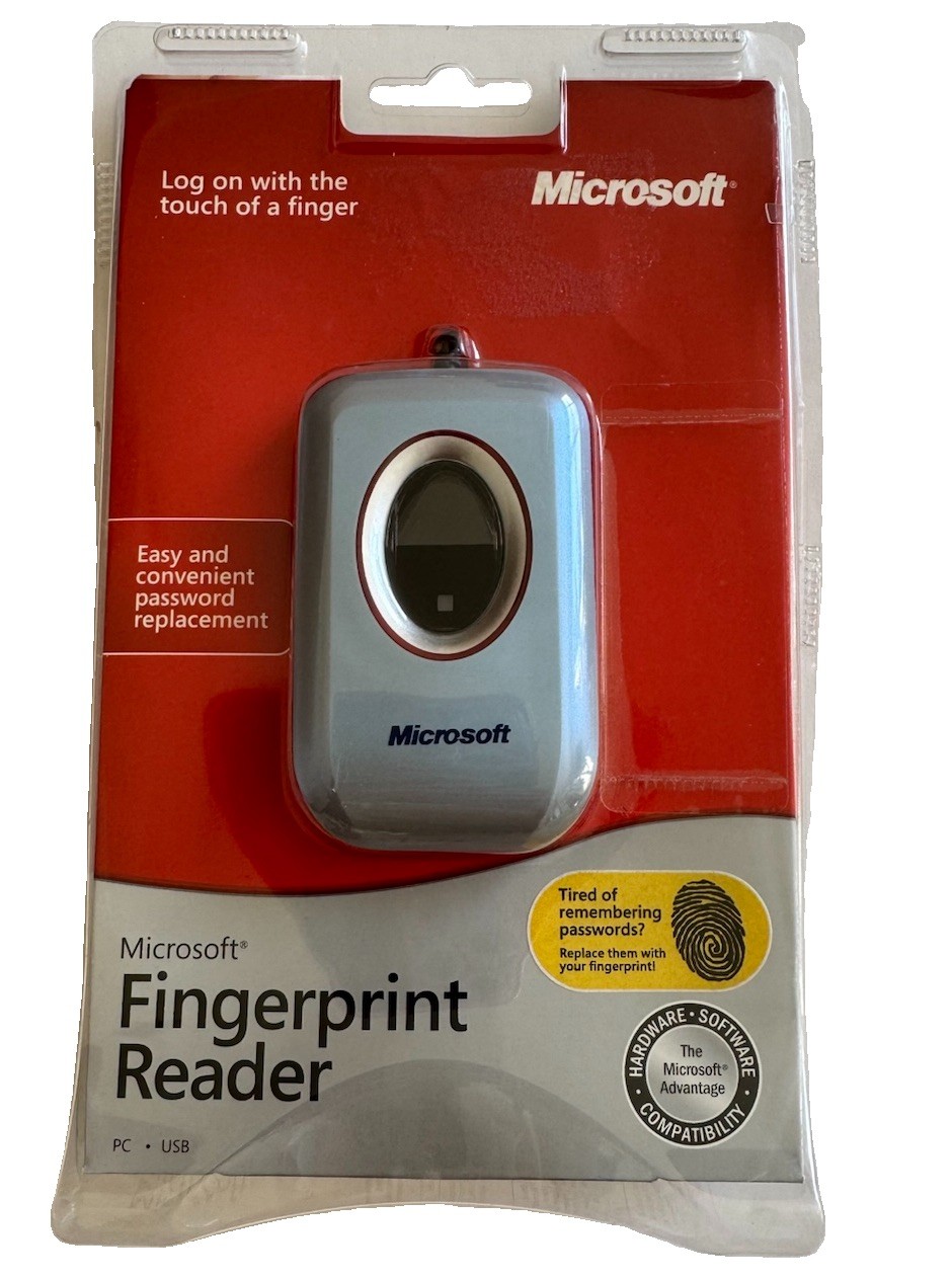 Microsoft Fingerprint Reader USB Sealed Windows X10-49253