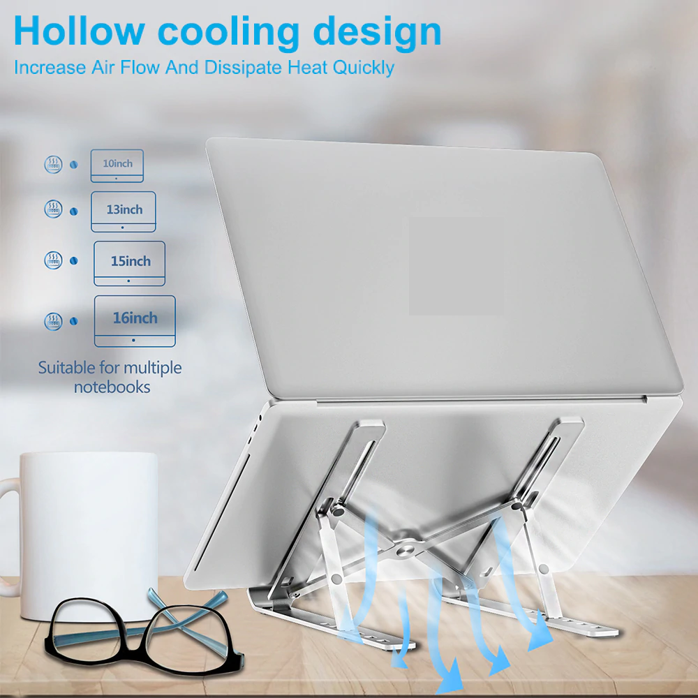 Portable Laptop Stand Aluminum Foldable Notebook Support Holder Adjustable New
