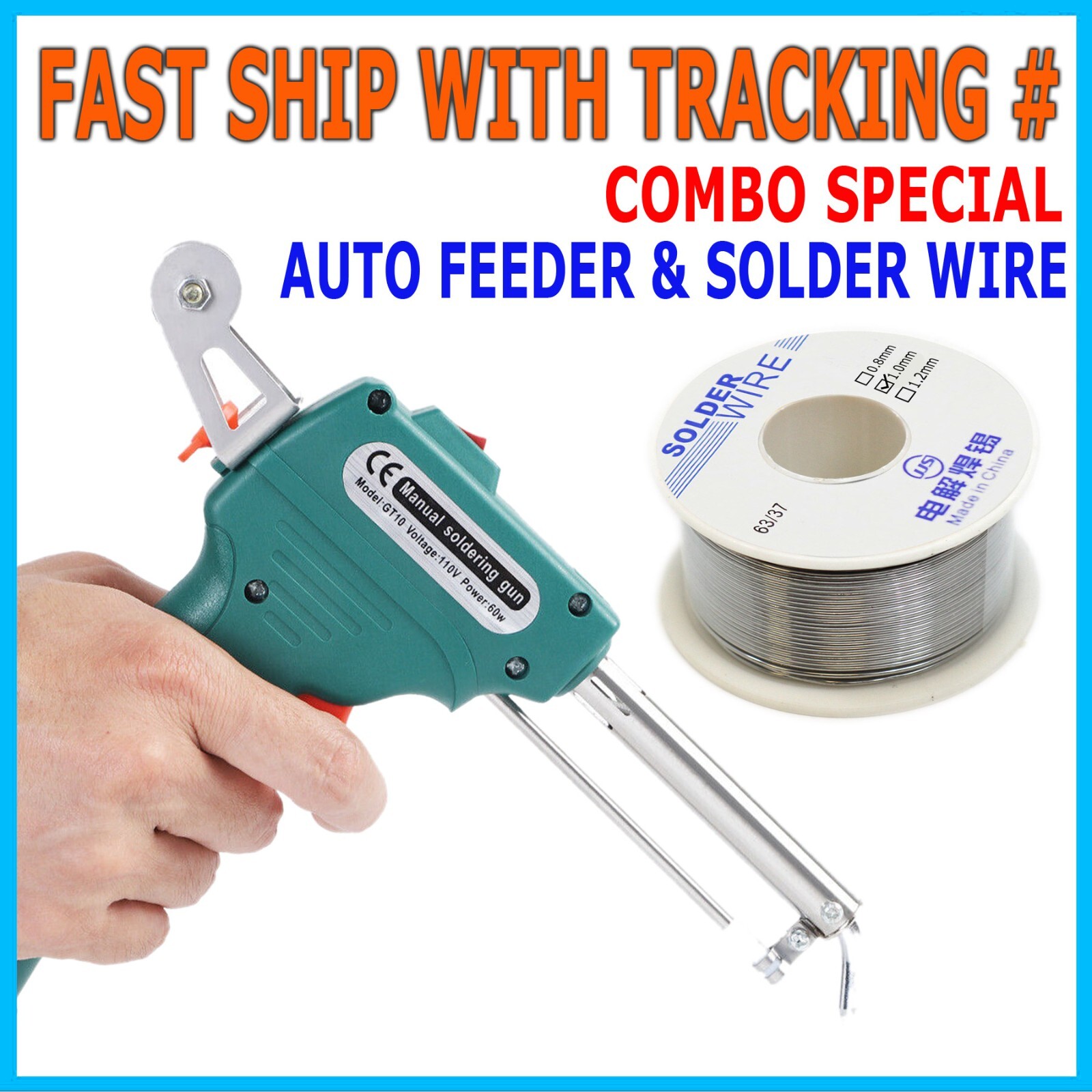 60W/80W Solder Gun Kit Auto Soldering Feed Hand-Held Welding Iron Power Tool Kit