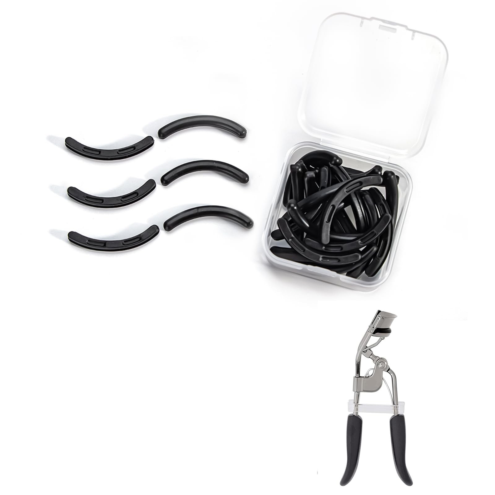 Eyelash Curler Pads 24PCS - Silicone Refills Compatible with Most Brands