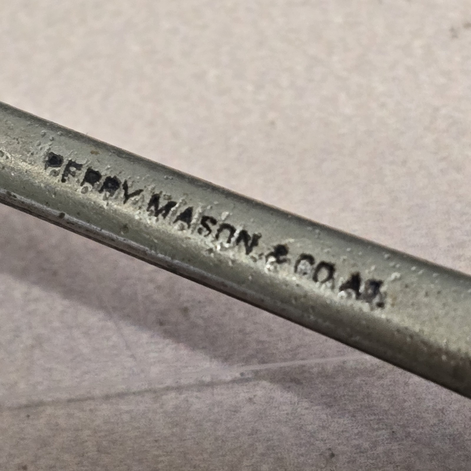 6 Antique Perry Mason & Co. A1 Silverplated Teaspoons Fiddle Pattern Flatware