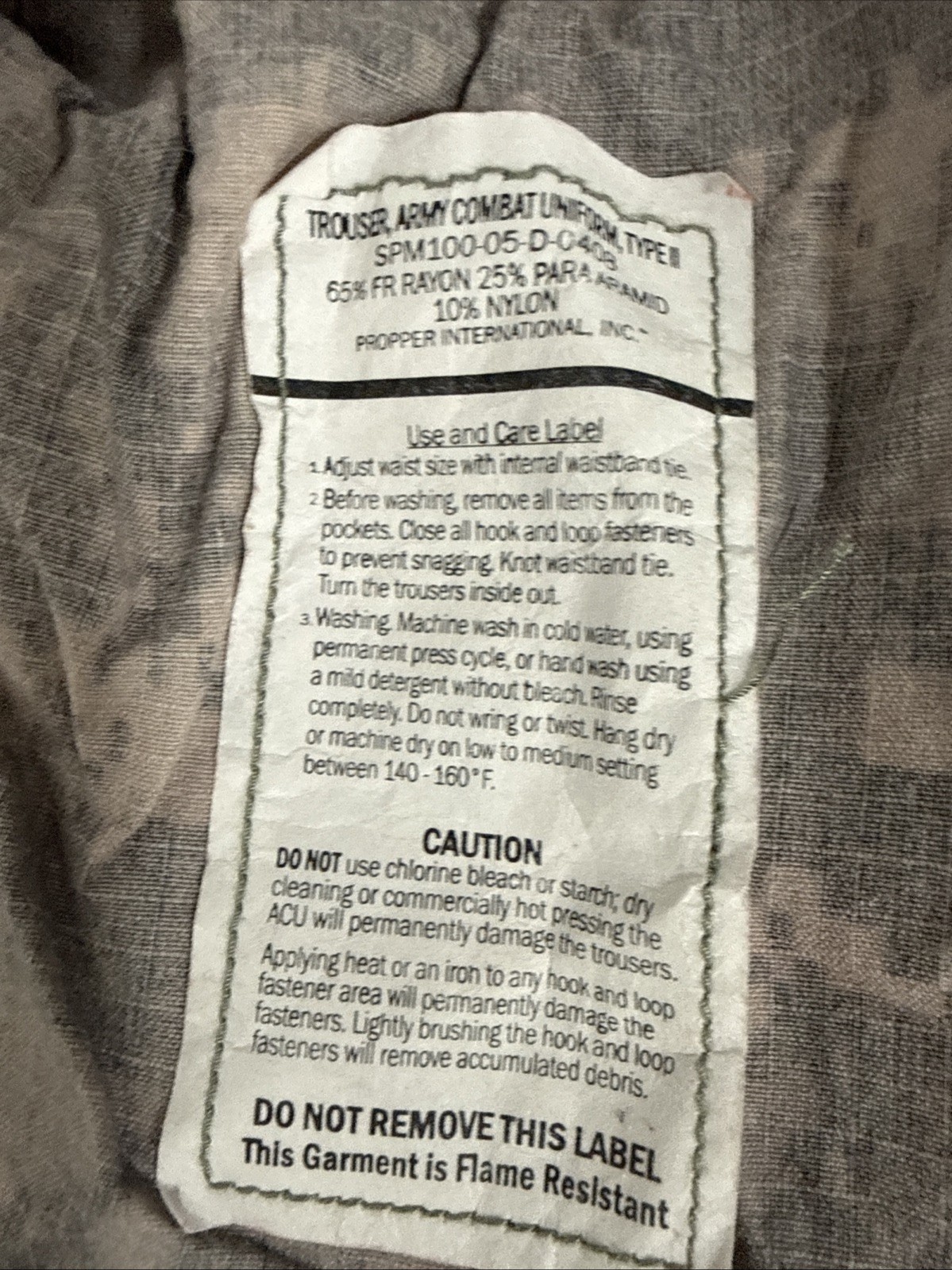 US Army Combat Uniform Trousers Digital Camo Pants Size Medium-Reg SPM100-05-D-