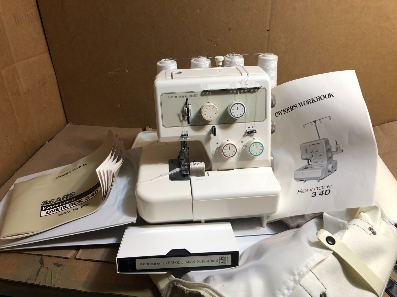 Kenmore Overlock 3/4 D Differential Feed Sewing Machine With manual, vhs & Pedal