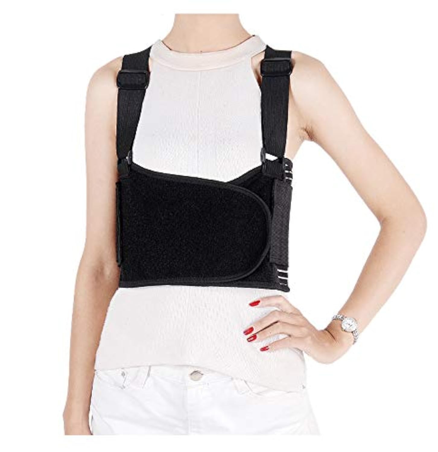 Solmyr Rib and Chest Support Brace, Broken 2X-Large (Pack of 1), Black