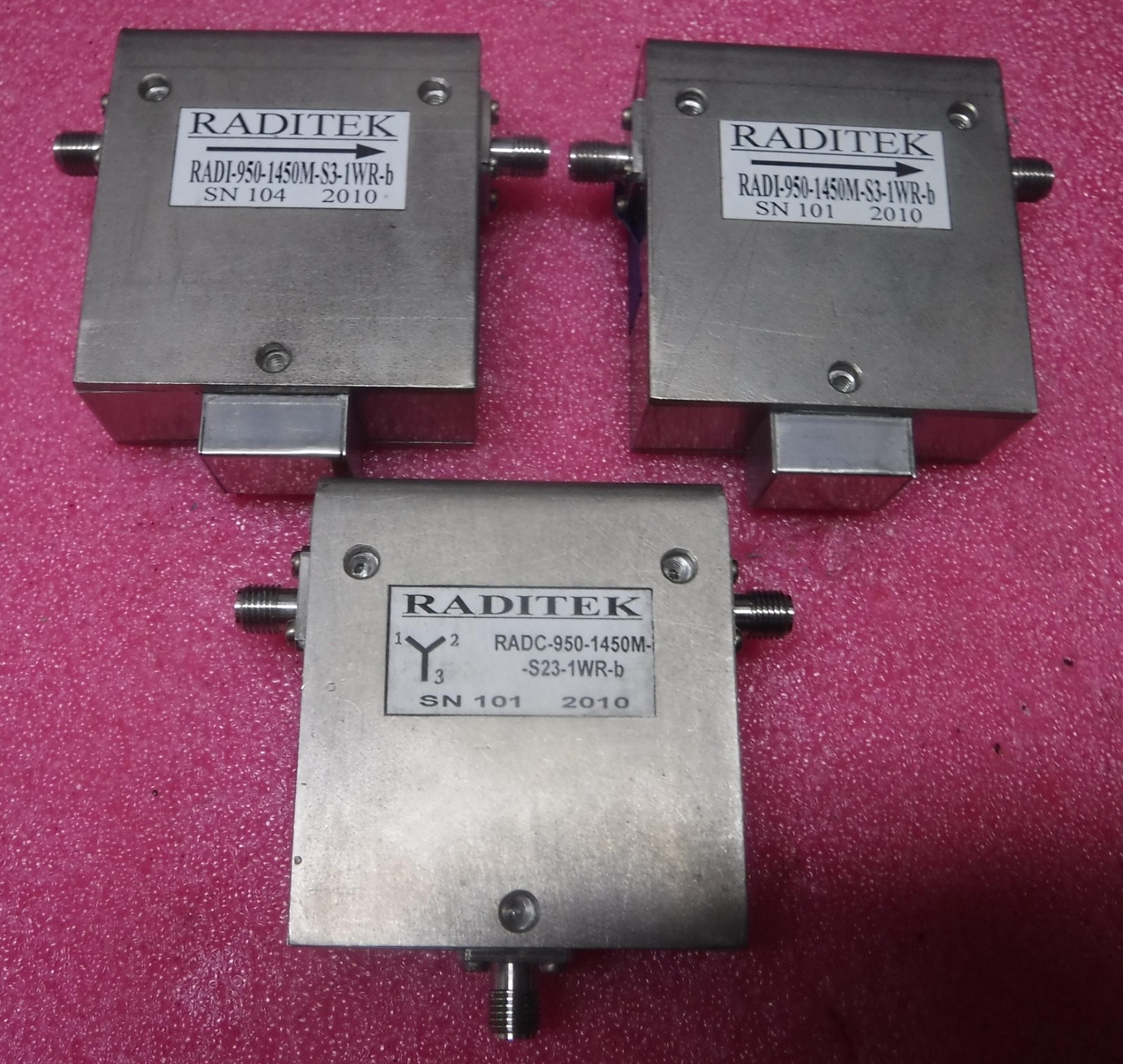 RADITEK    RF COMPONENTS LOT OF 3    FREE SHIPPING