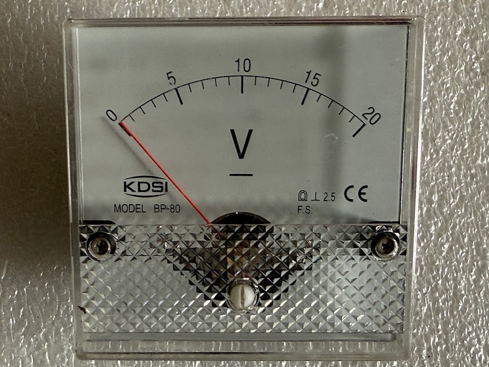 KDSI BP-80 Analog Industrial Volt Meter -0-20V for Control Panels Genuine