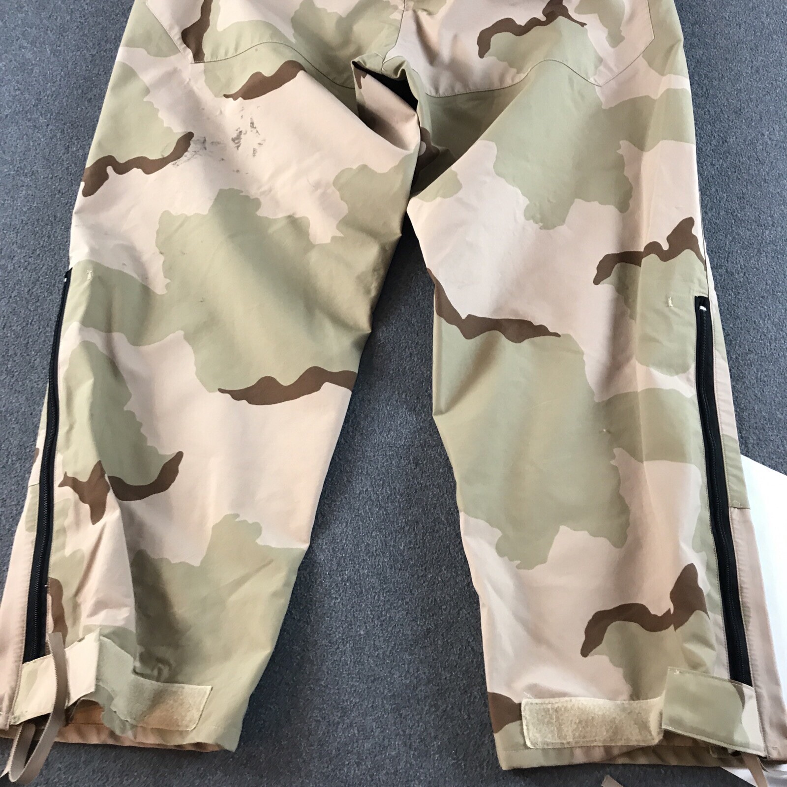 US Military Desert Camo ECW Trousers Mens XL Long STAINS Extended Cold #5415