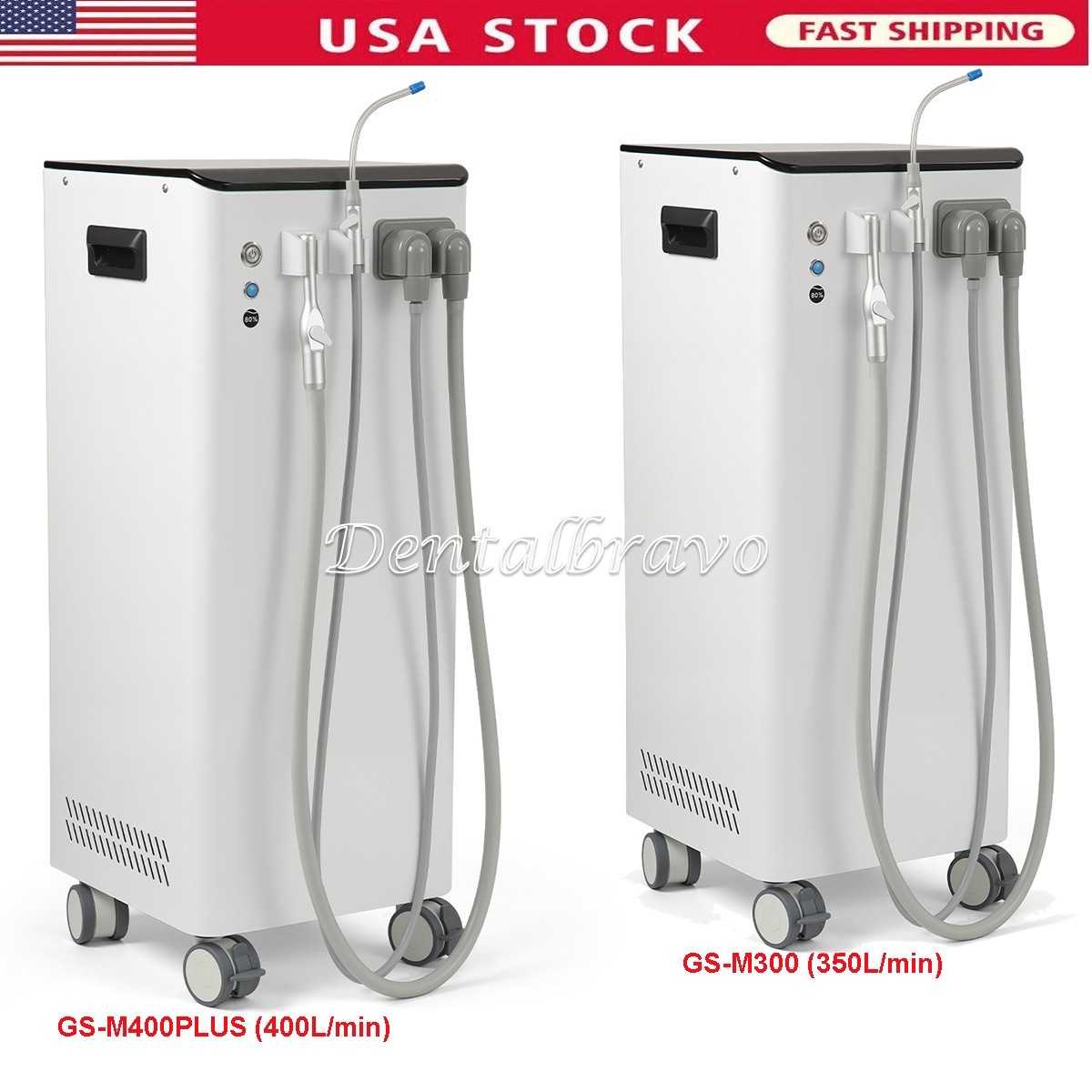 Portable Dental Mobile Suction Unit System Negative Pressure Pump High Volume