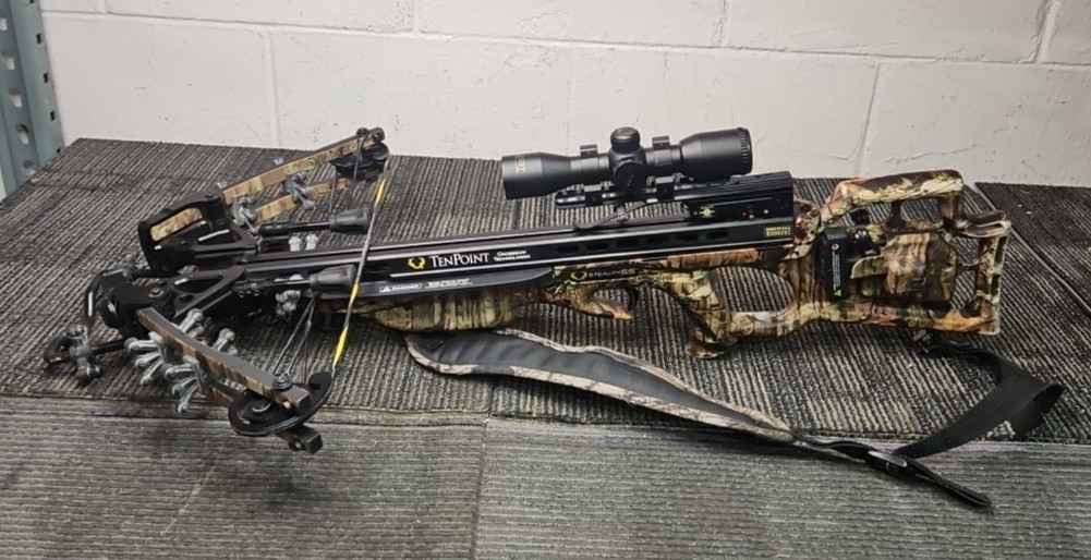 TenPoint Stealth SS Crossbow with Scope, Quiver, 7 Arrows, Soft & Hard Cases