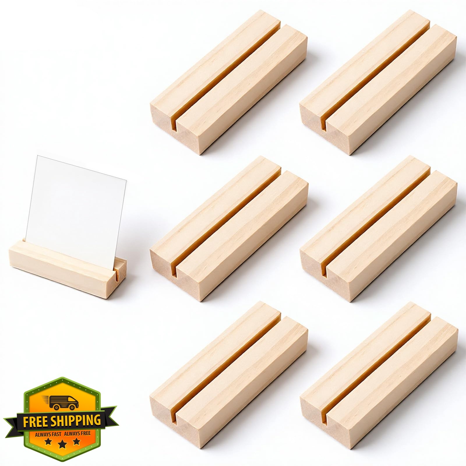 Psiriol 6 Wood Table Number Stands