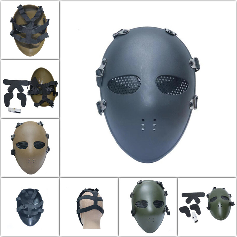 Tactical Airsoft Paintball Full Face Mask Outdoor Sport Protective Mask CS Prop