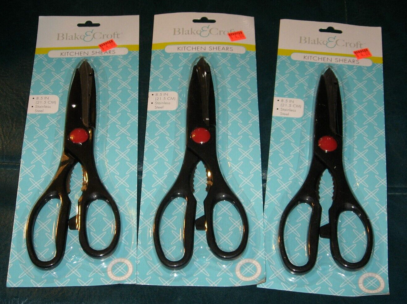 Lot of (3) NEW Blake & Croft 8 1/2" Stainless Steel Kitchen Shears