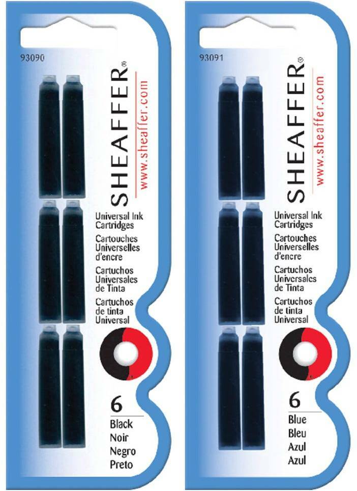 Sheaffer Skrip Fountain Pen Universal Ink Cartridges, 2 Packs of 6 Cartridges