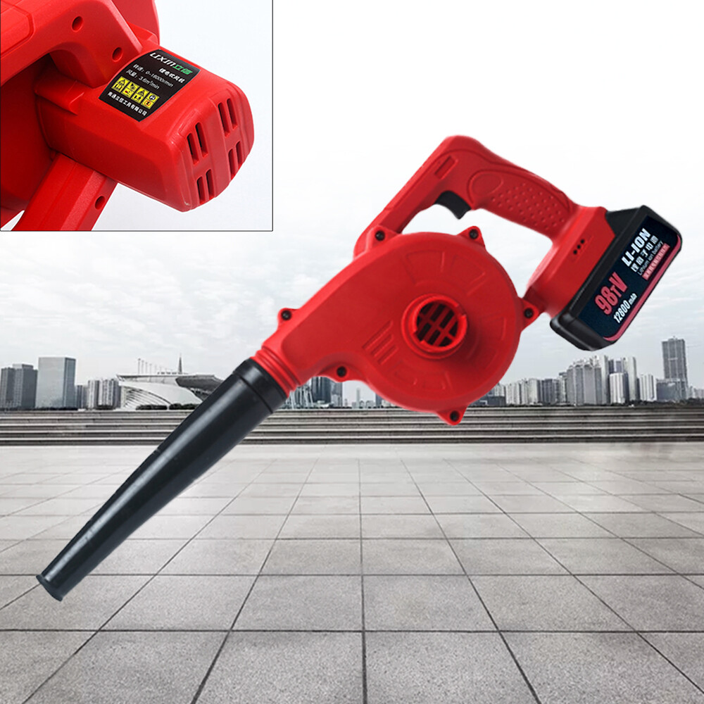 Small Handheld Air Workshop Blow Dust Cordless Leaf Blower W/ Battery & Charger