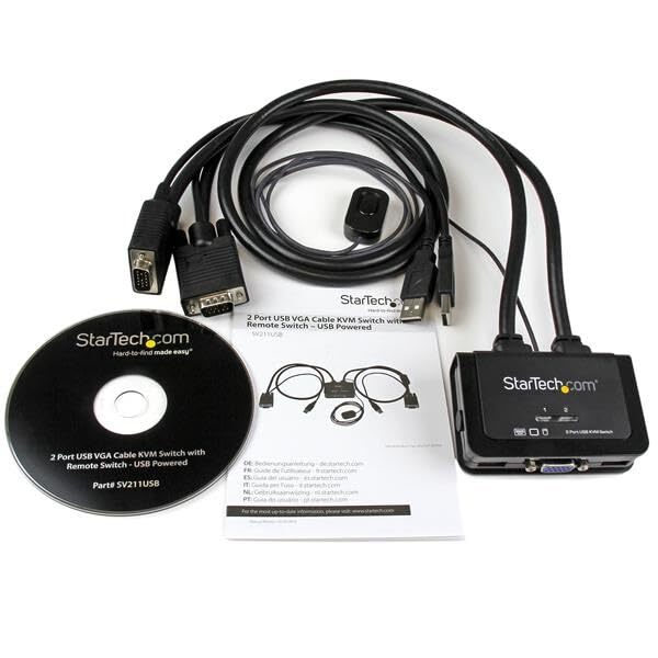 2 Port VGA Cable KVM Switch