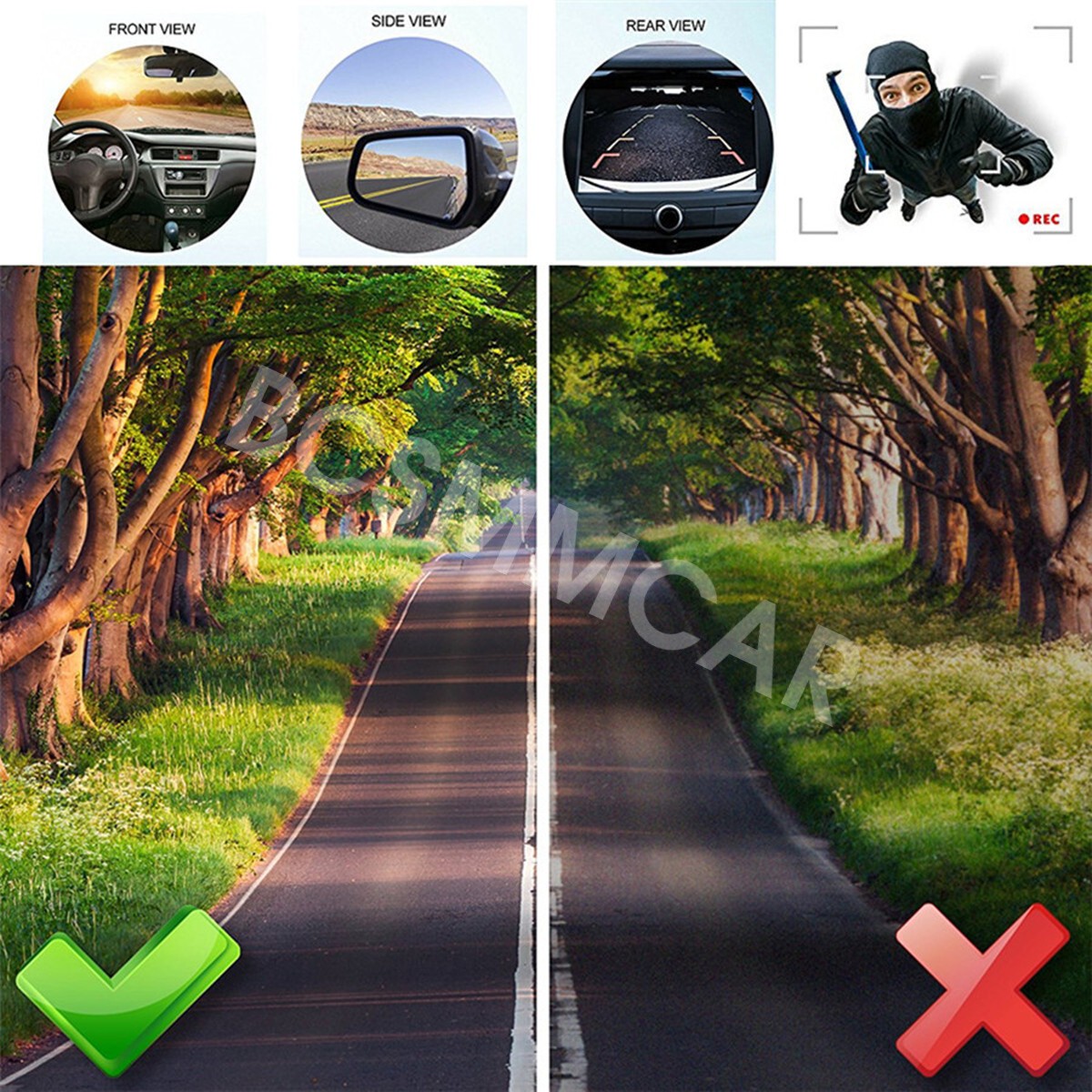 Car HD Backup Camera Reverse Parking Cam Left Right Rear Front View 360 Degree