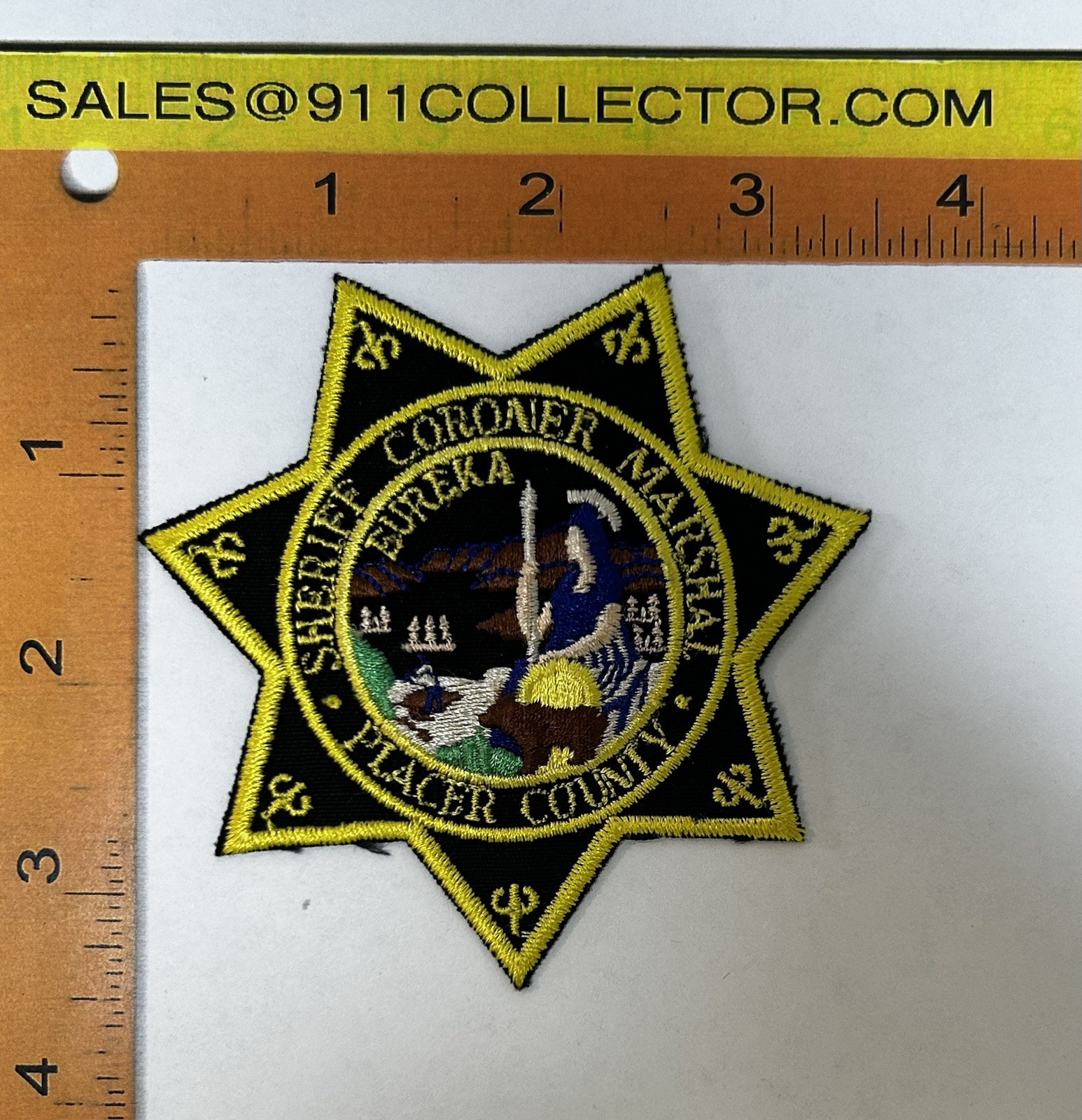CALIFORNIA CA PLACER COUNTY SHERIFF CORONER MARSHAL DEPT PATCH #PDD27