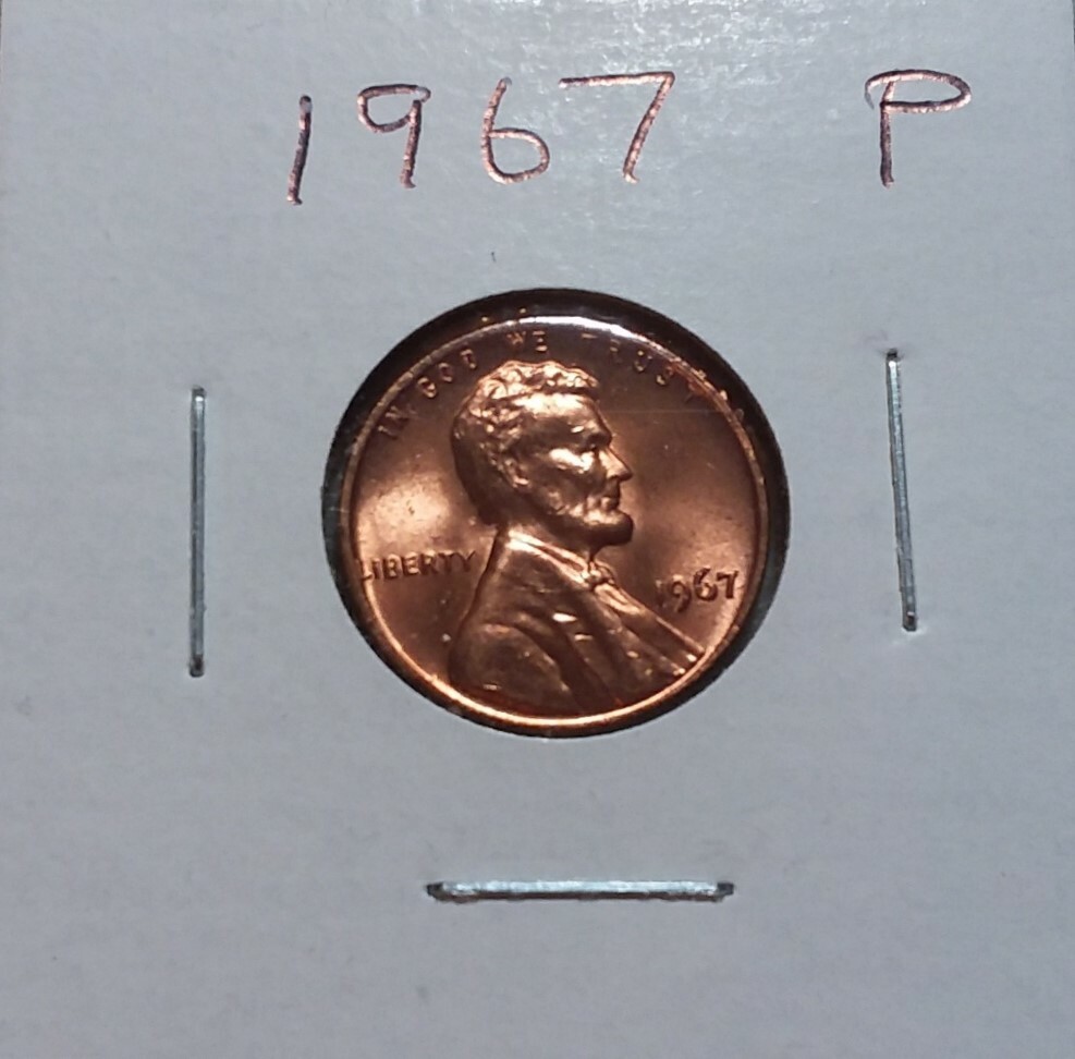 1967 P LINCOLN MEMORIAL CENT PENNY UNC FRESH FROM BANK ROLL