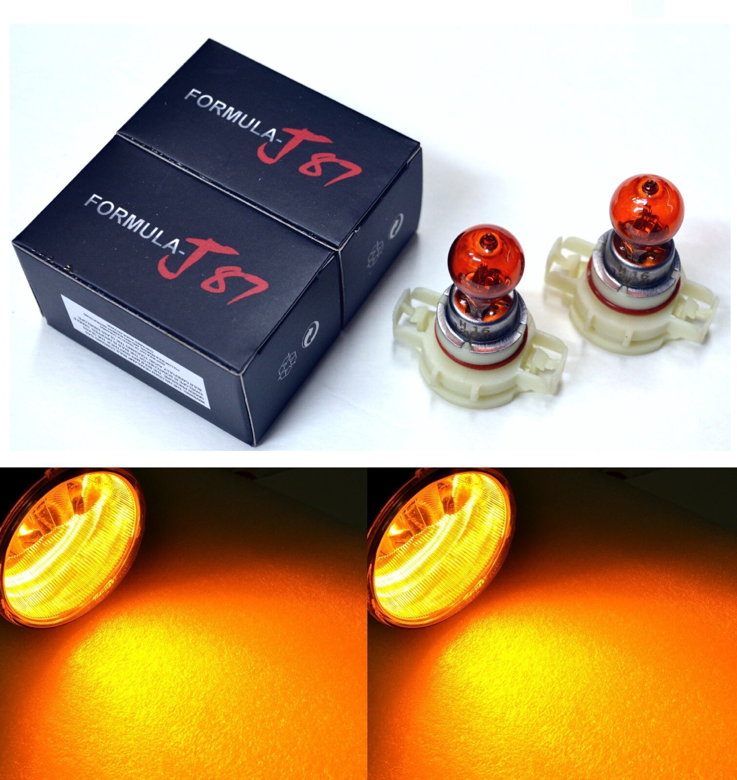 Halogen PS24W 5202 H16 24W Orange Amber Two Bulbs Fog Light Replace Upgrade Lamp