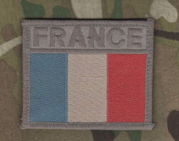 KANDAHAR WHACKER© NATO COALITION velkrö FLAG: FRANCE French Française subdued