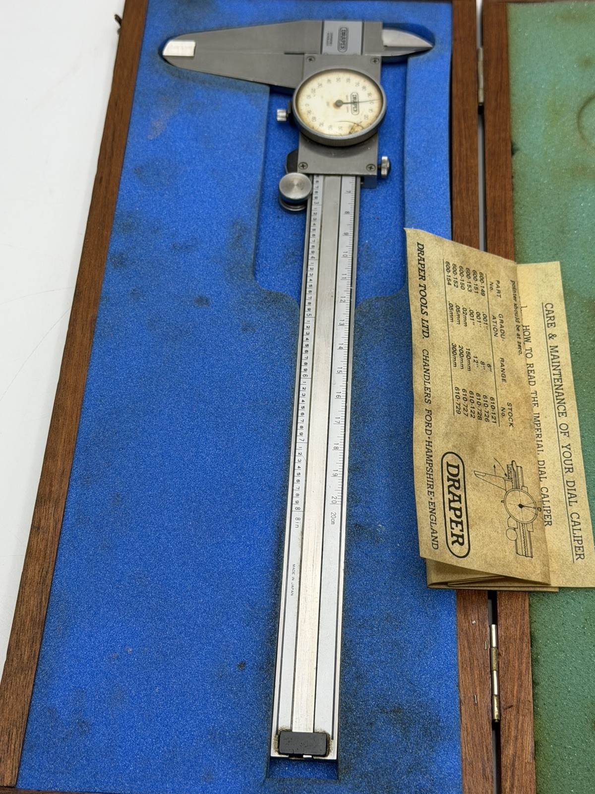 Machinist Tools: Draper Dial Caliper 600-149 (NOS)