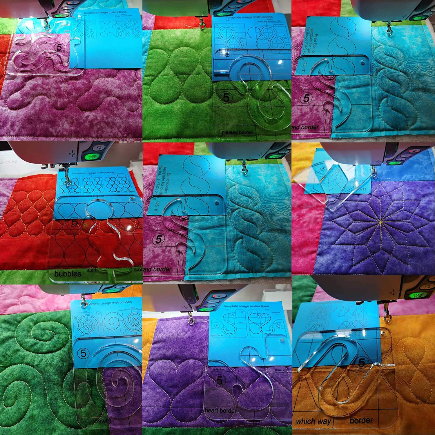HONEYSEW Free Motion Quilting 11pcs series+Free Grip 5