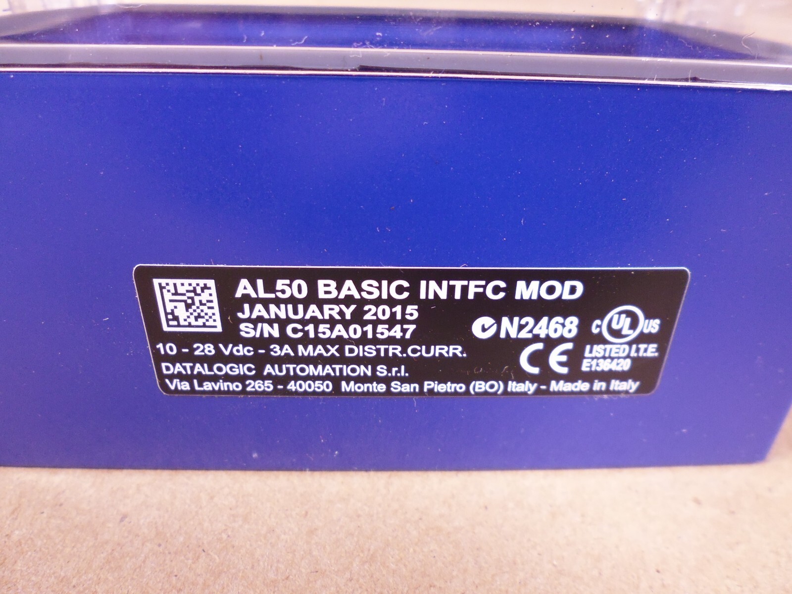 0111631001 Datalogic AL50, basic interface module , For AccuLazr AL5010 Scanner