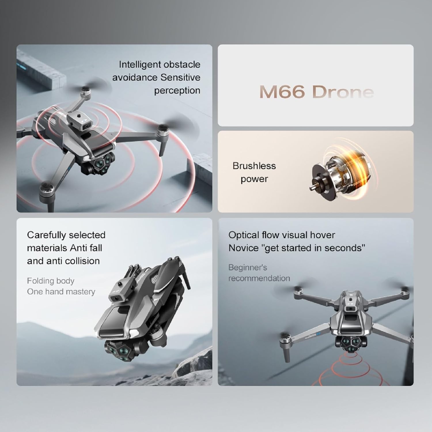 Black Foldable Drone with 1080P Camera 2 Batteries Obstacle Avoidance