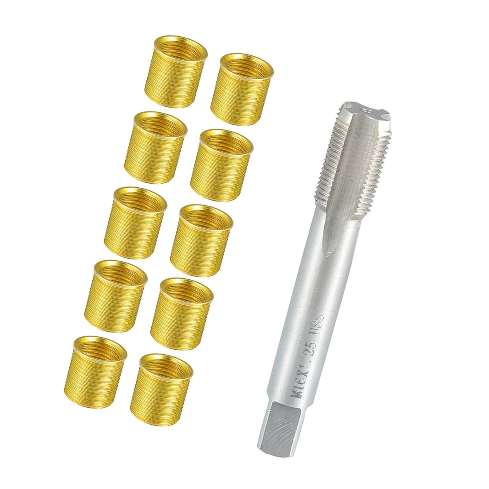 11PCS Universal Durable Spark Plug Thread Repair Tools Kit with M14x1.25 Inserts