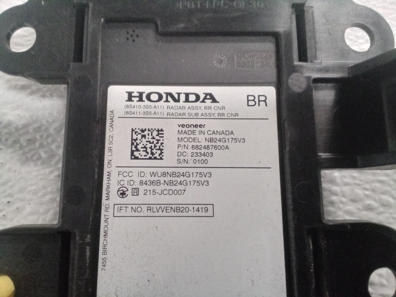Passenger Camera/Projector Radar Unit Fits 23-25 INTEGRA 366956