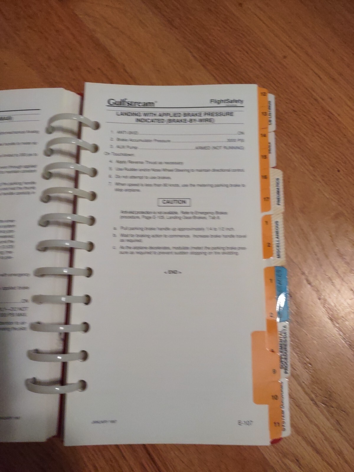 Gulfstream V Emergency/Abnormal Procedures Pilot's Checklist. GV