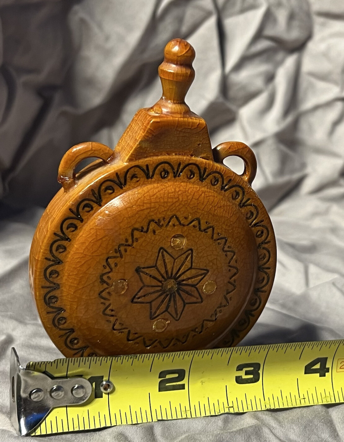 ANCIENT ARTIFACT ROMANIAN ANTIQUE HANDMADE COMPASS DESIGN ROMANIA ETCHED