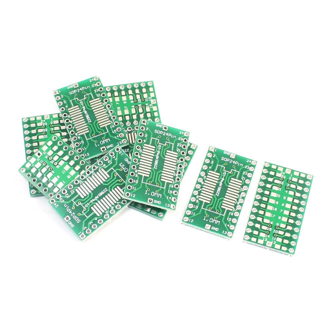 10PCS Surface Mounted Devices 1mm to DIP 2.54mm Adapter Plate Board