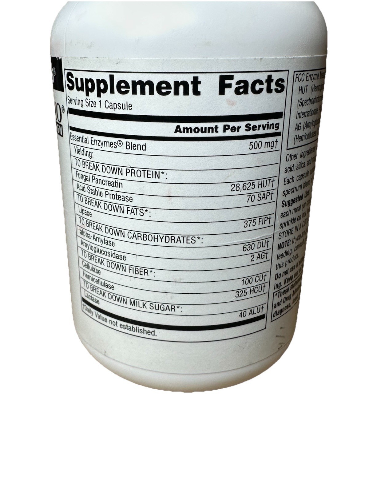 Source Naturals Essential Enzymes 500 Mg, 120 Capsules
