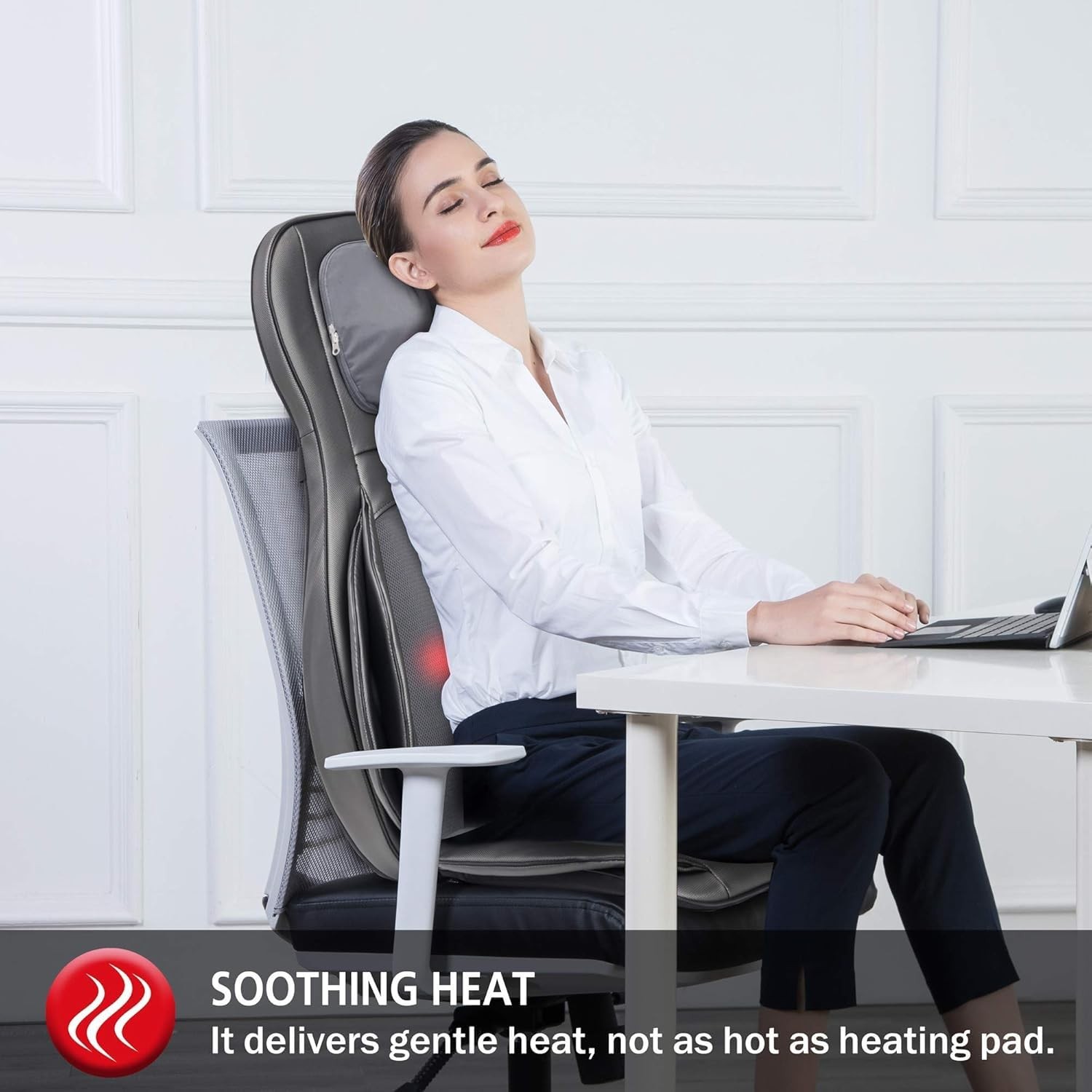 COMFIER Massager Chair with Heat, Shiatsu Neck Back Massager Portable with