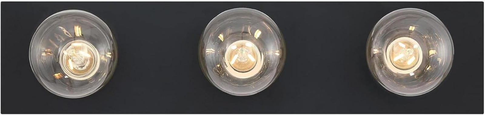 6117500 Traditional Three-Light Indoor Vanity Light Fixture, Matte Black Finish,