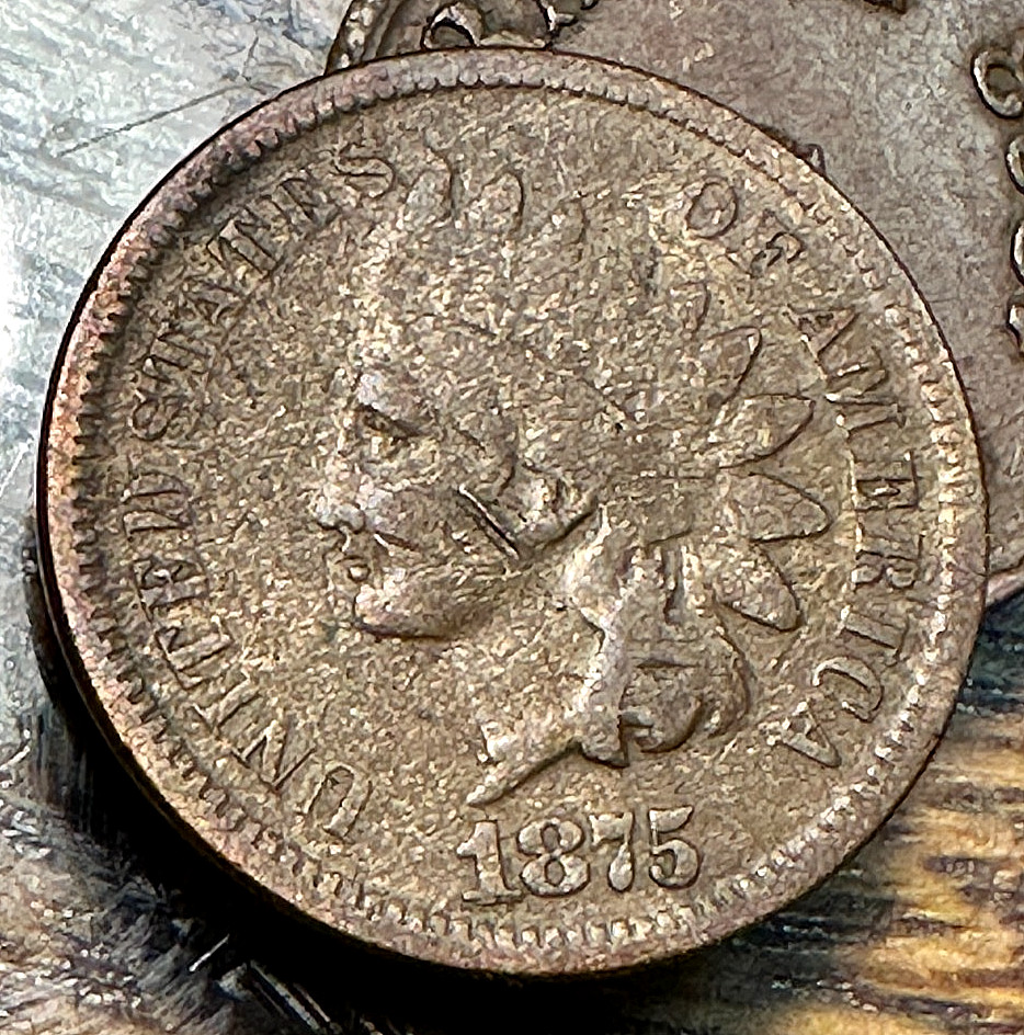 1875 Indian Cent Nice Original VG CHRC