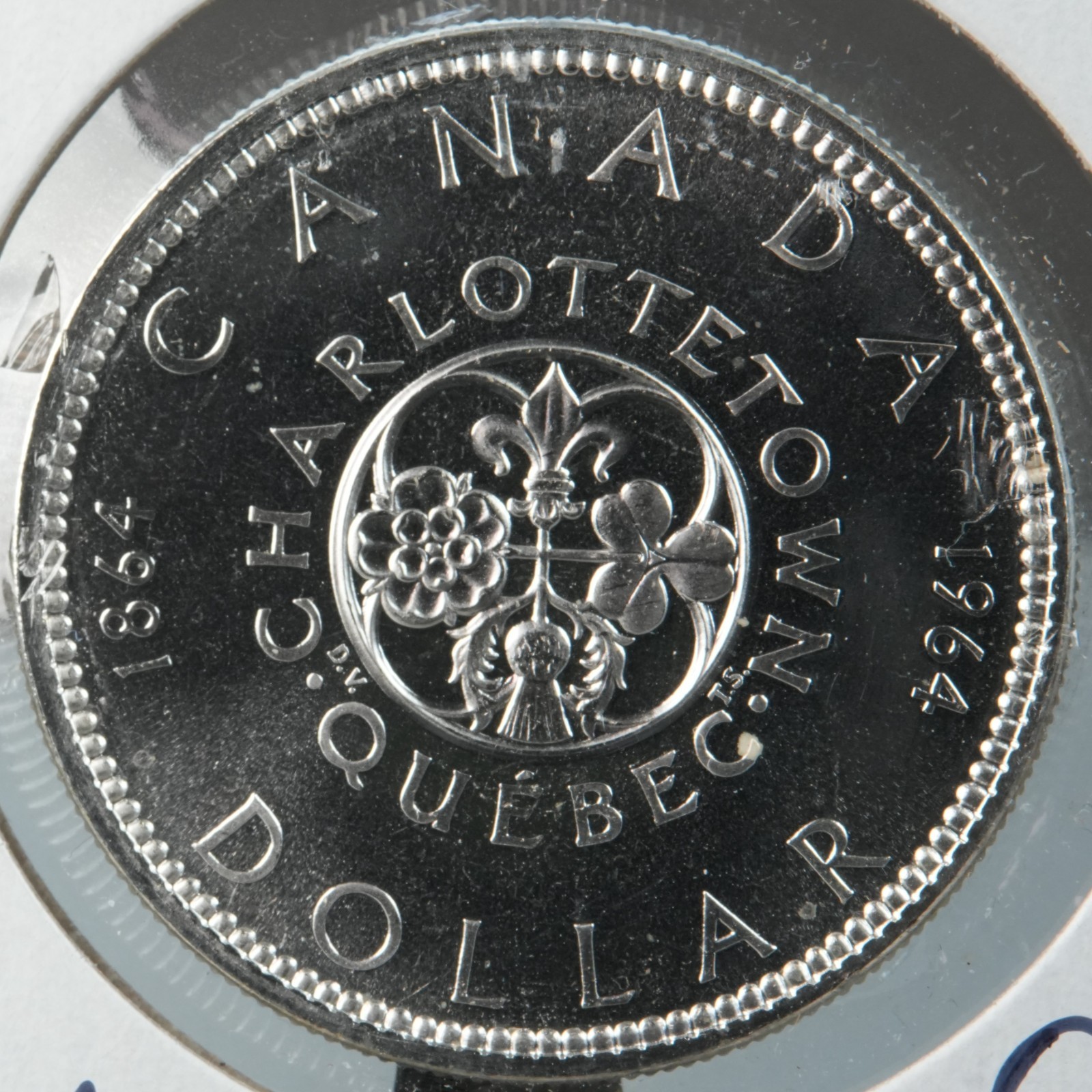 1964 Canada Charlottetown Dollar $1, 80% Silver, .6 oz ASW