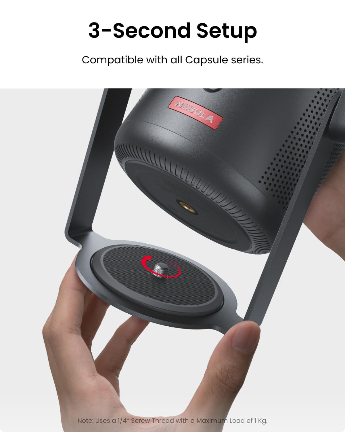 Capsule Gimbal Stand 0360 Degree Vertical And Horizontal Adjustable Viewing Angl