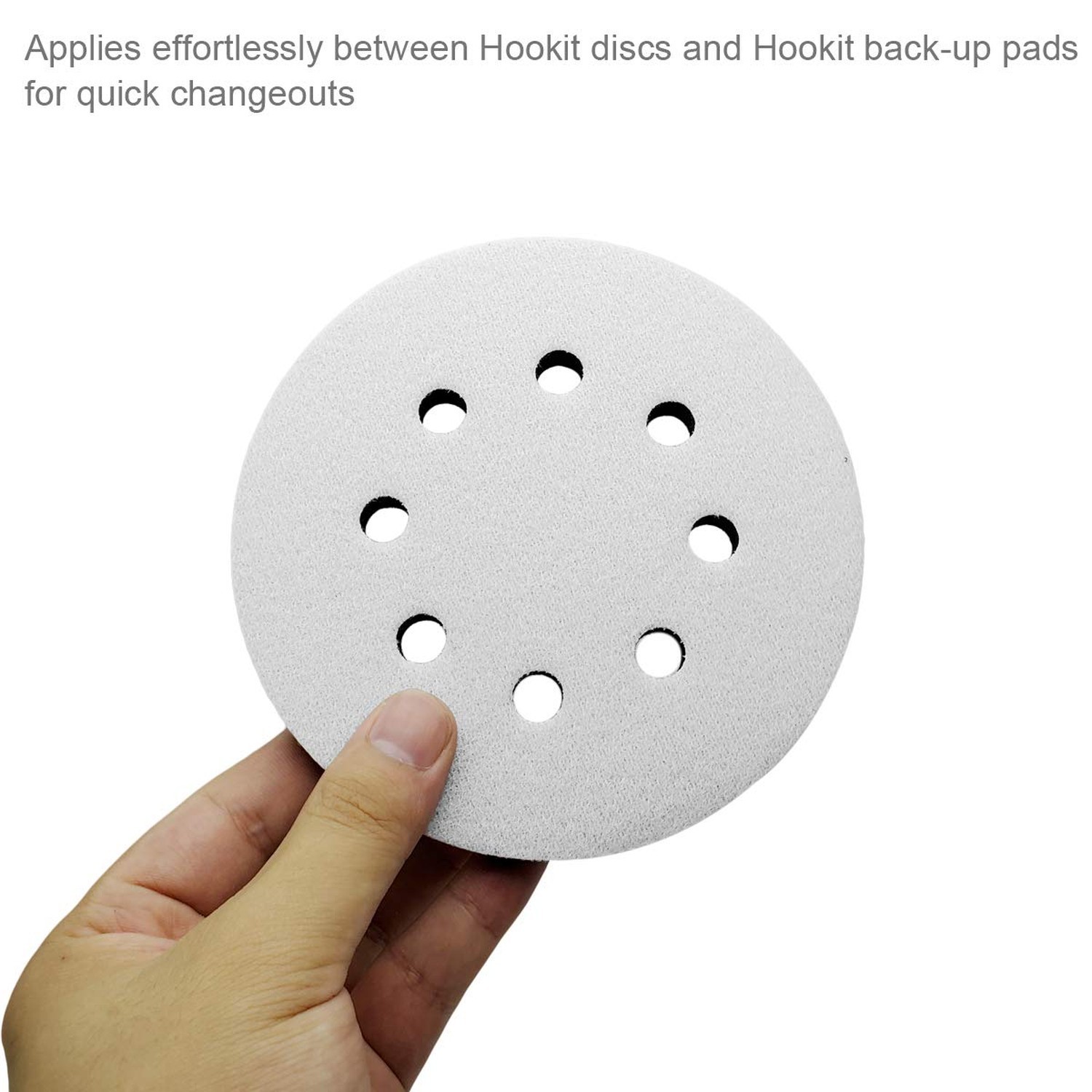 Sander Foam Pad Set 2PCS 5in 8 Hole Hook Loop Buffer Interface Polishing Tool US