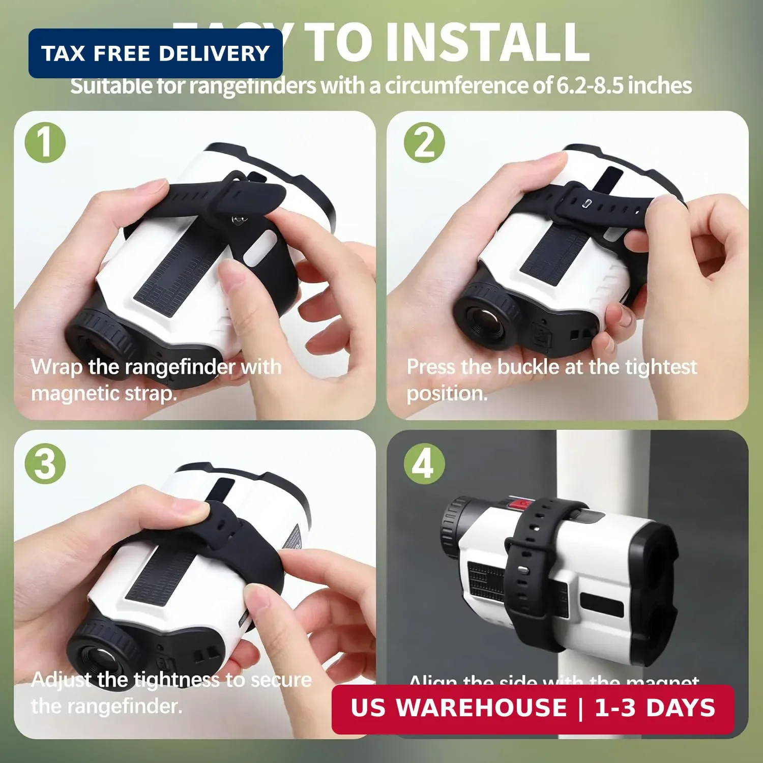 Rangefinder Magnetic Strap for Golf - Adjustable Range Finder Holder with Strong