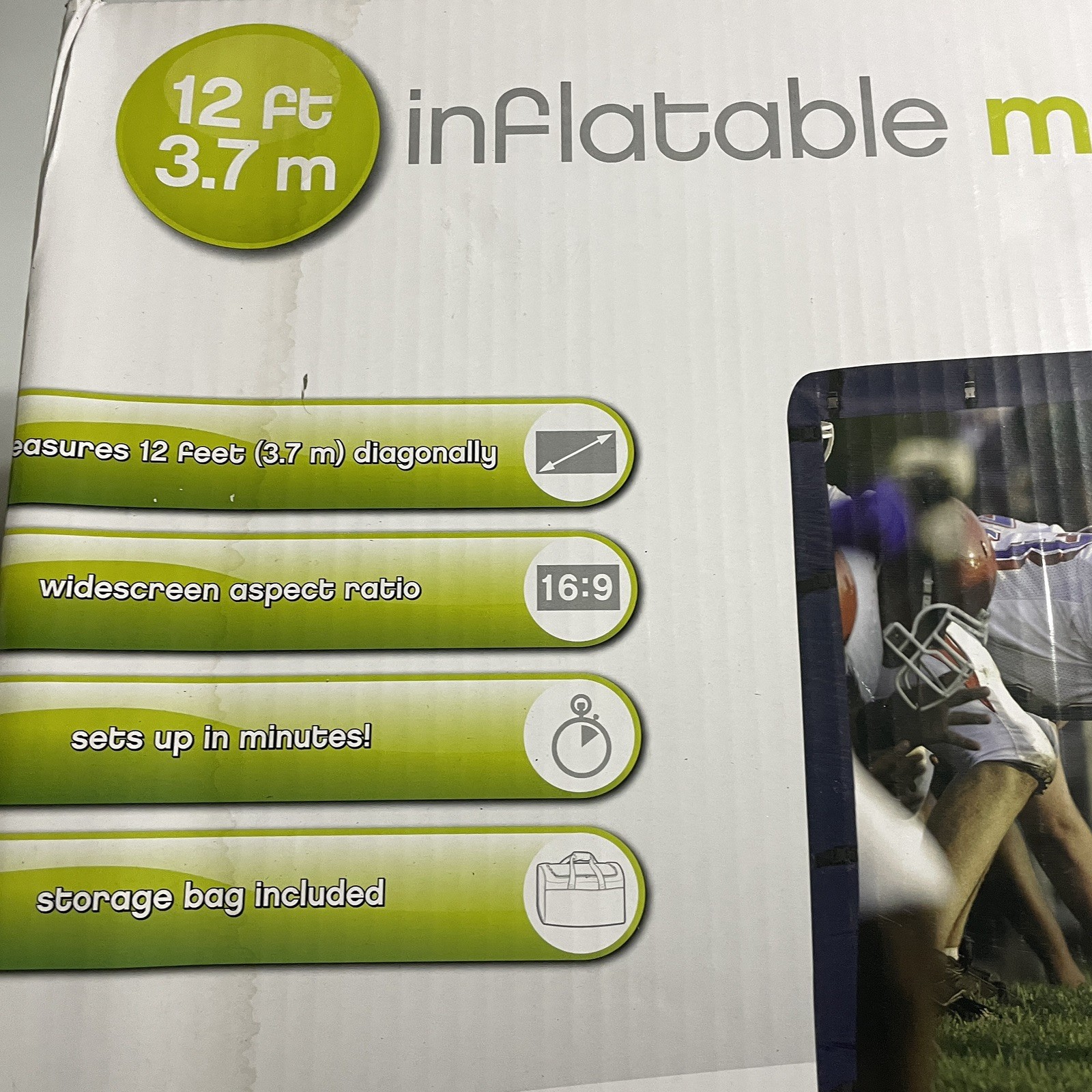 Gemmy Inflatable Projector Screen Inflatable Movie Screen 12 FT 2020 NIB