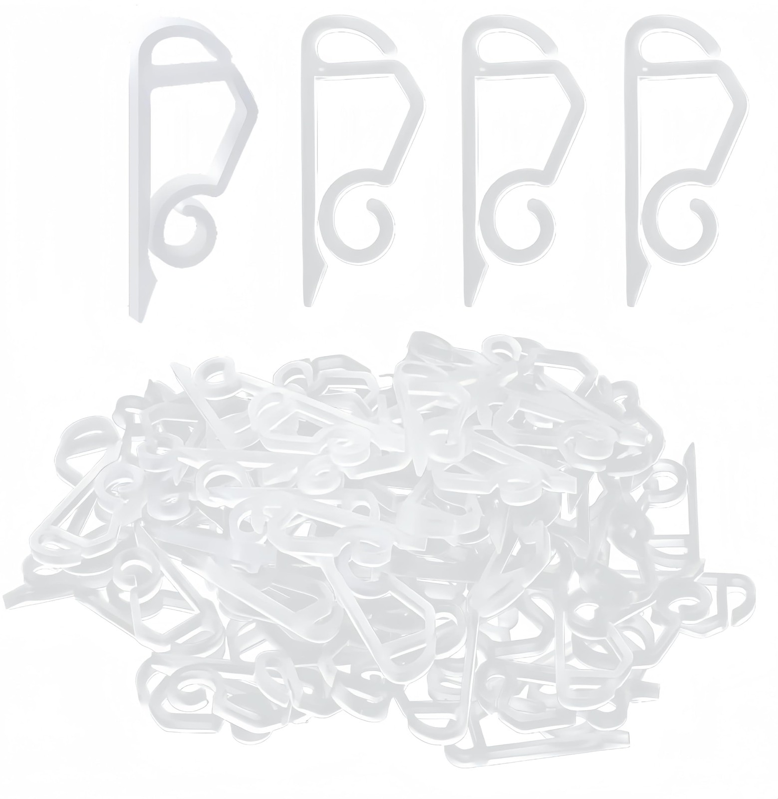 Kihanyoh Christmas Light Clips, White Gutter Hooks Outside String