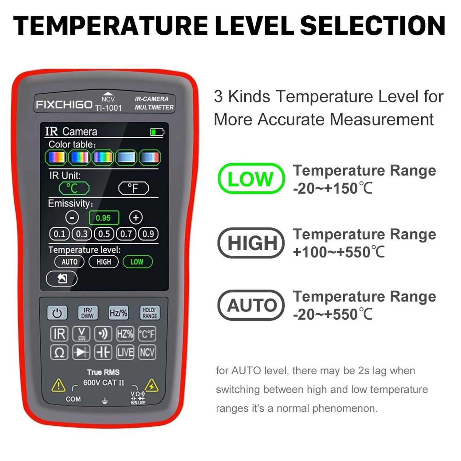 2 in1 Thermal Imaging with 10000 Counts Multimeter Function Infrared Camera P...