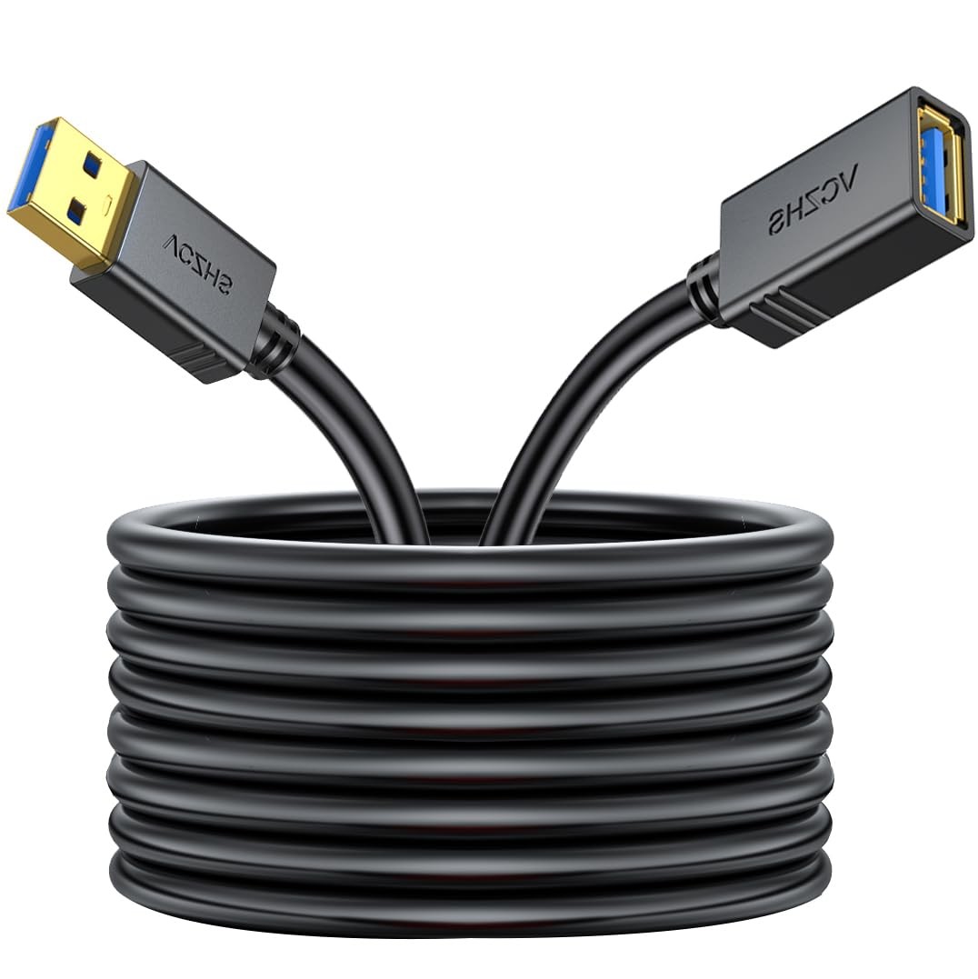 USB 3.0 Extension Cable 20 FT, Heavy-Duty 22AWG Power Wire, USB Extender Cord,