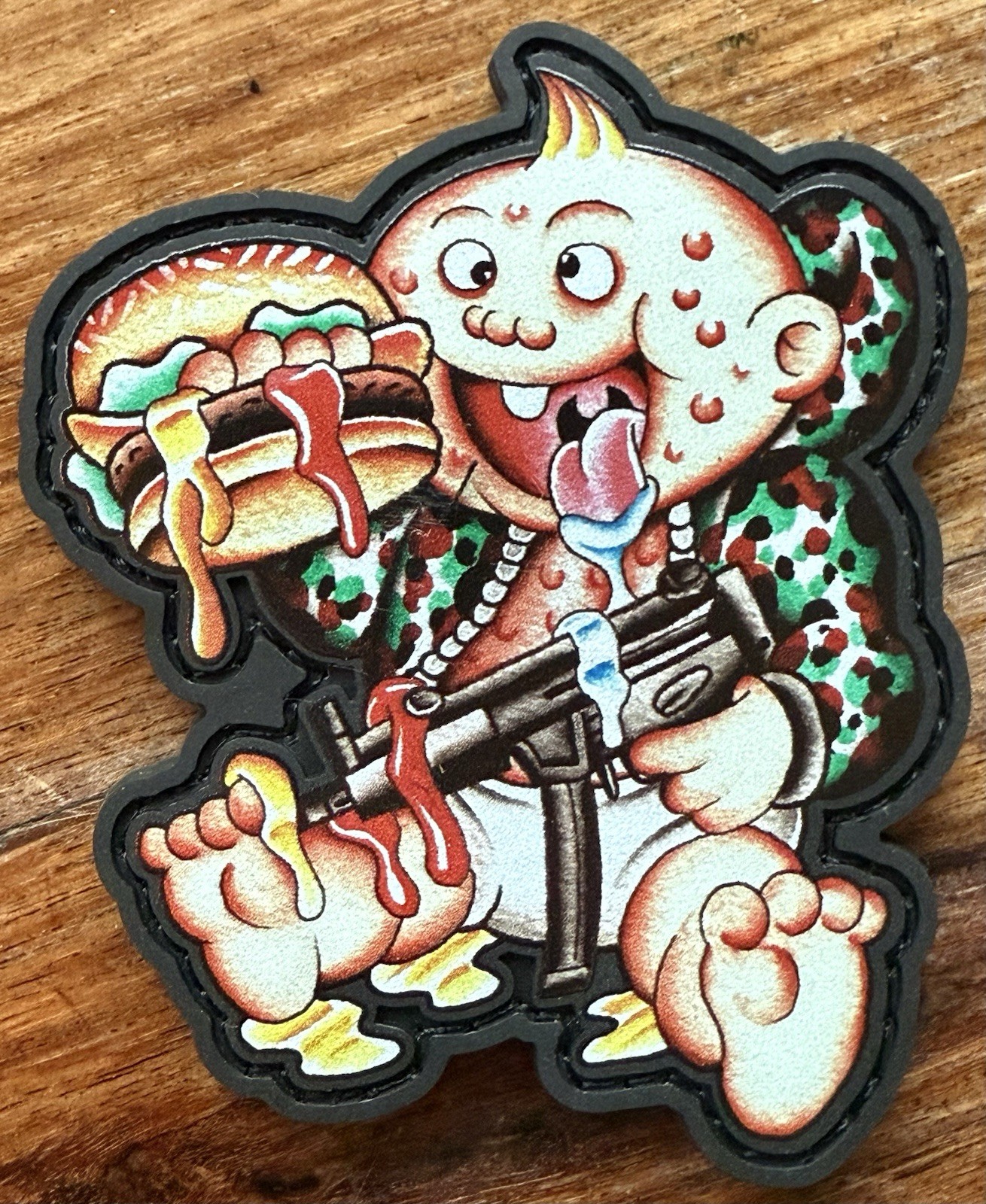 MP5 Guys “Garbage Pail Kid Burger/MP5” Patch
