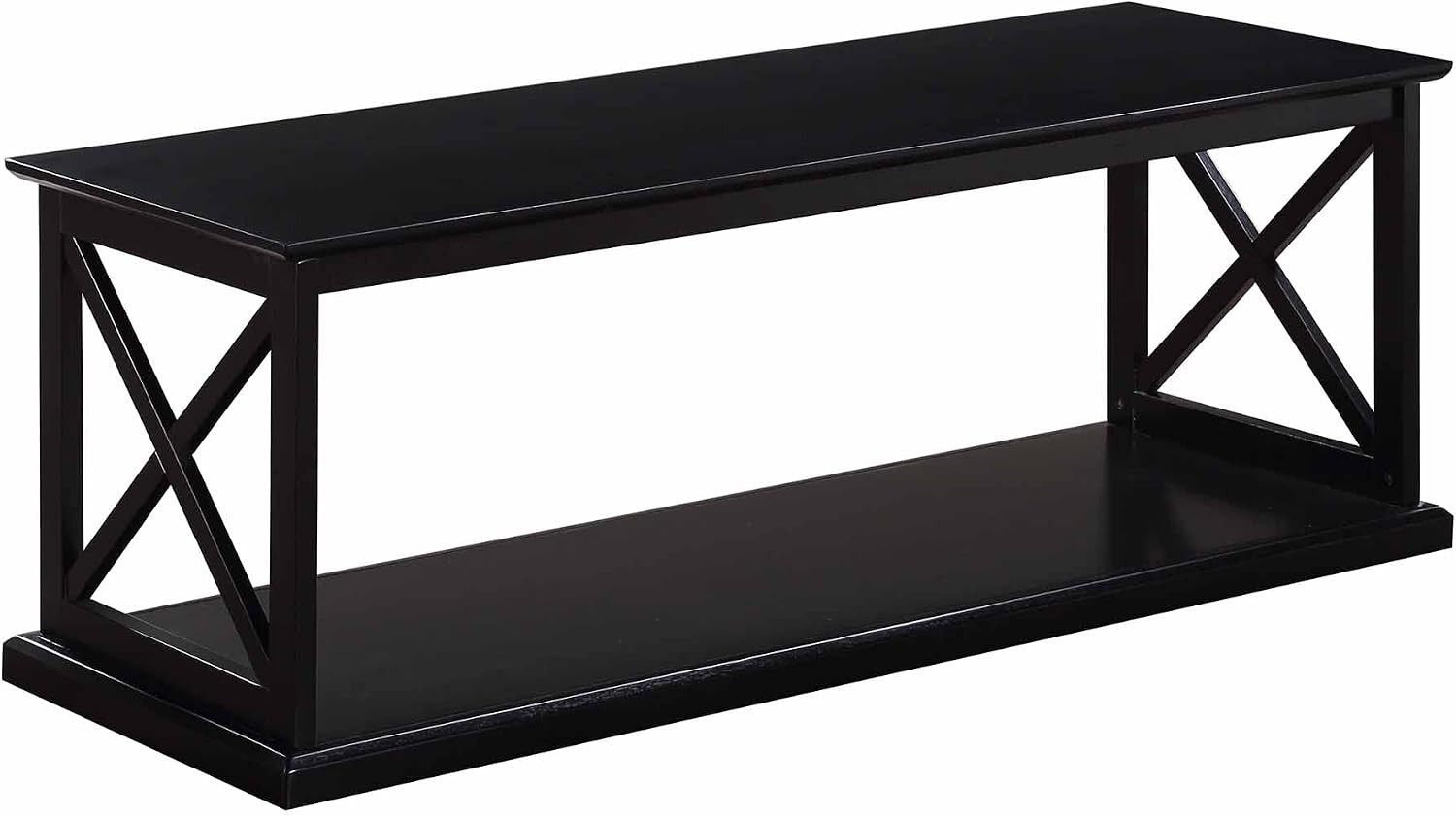 Coventry Coffee Table 47" - Farmhouse Center Accent with Storage Shelf for Trans
