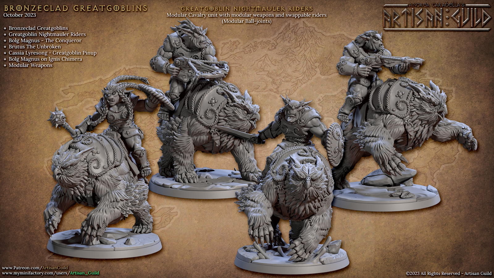 Nightmauler Riders | Artisan Guild Miniatures | Compatible with D&D/AoS
