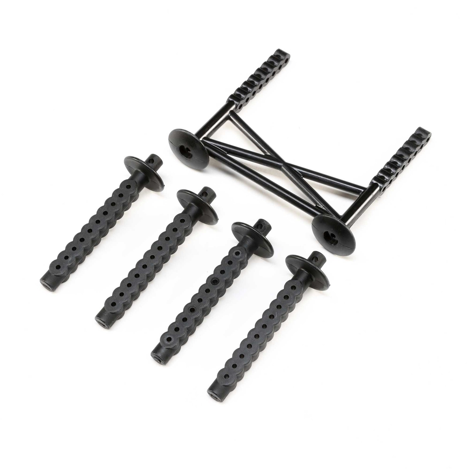 Losi Rear Body Support and Body Posts Black LMT LOS241050 Elec Car/Truck